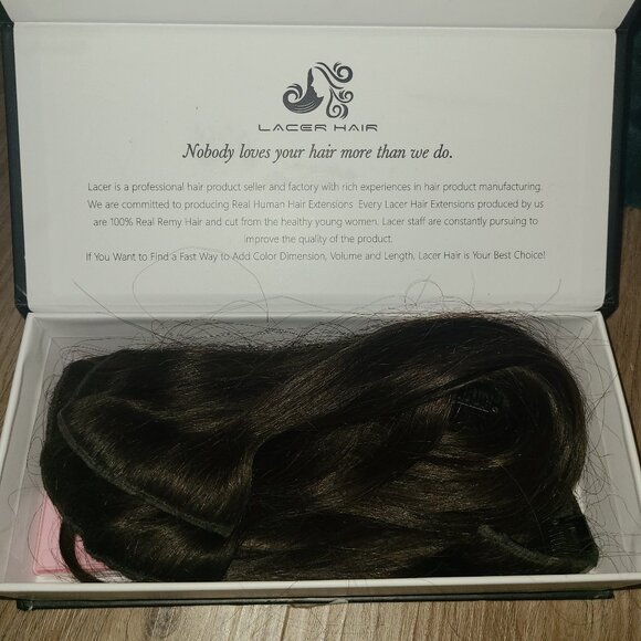 Lacer Hair 18" Seamless Clip In Hair Extensions 100% Virgin Hair & Eyelashes - Picture 1 of 10